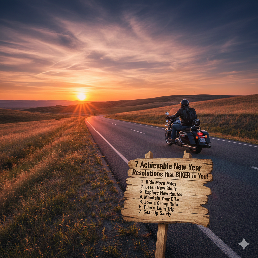 7 Achievable New Year Resolutions for that BIKER in You!