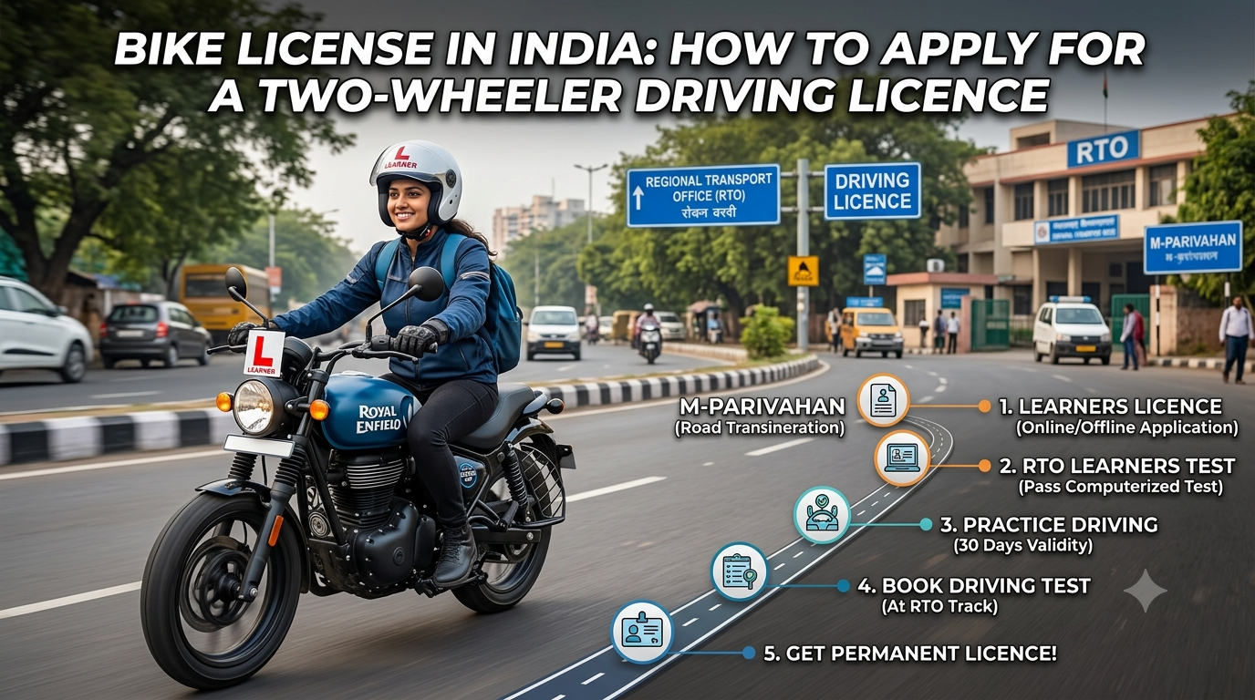 Bike License in India: How to Apply for a Two-Wheeler Driving Licence